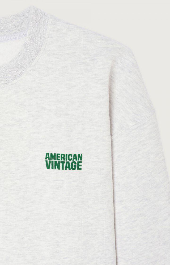 American Vintage Sweatshirt Baptown Gris Chine Herren grau meliert